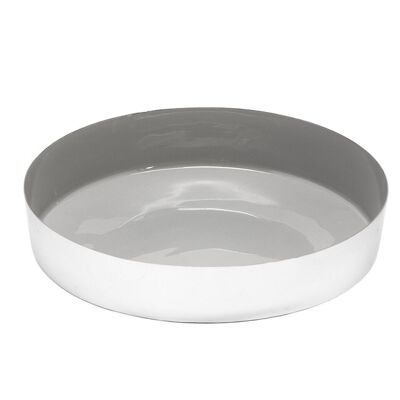 SALE Bowl Peter, high-gloss stainless steel, painted gray inside, diameter 23 cm