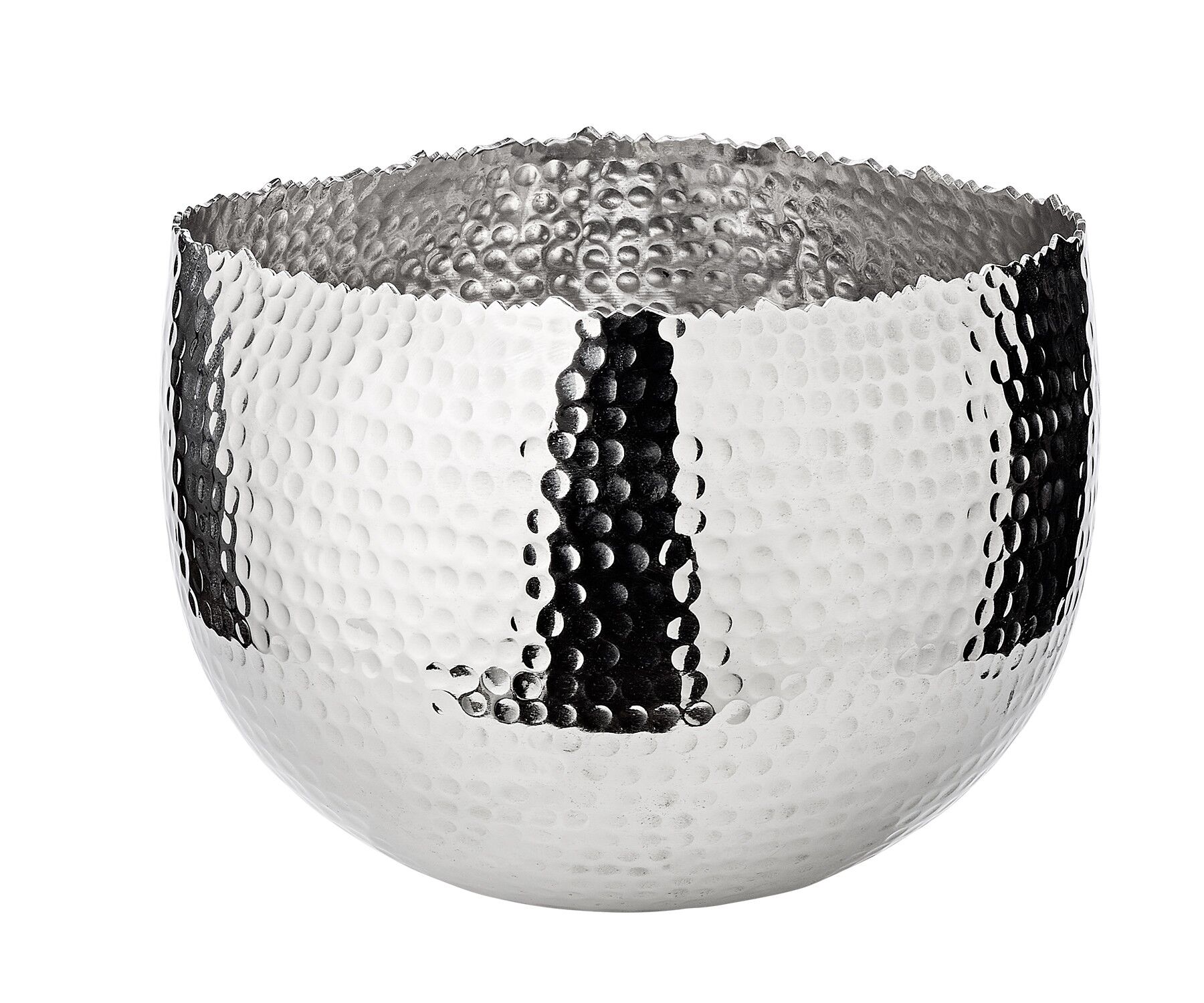 Blumentopf Blumenübertopf Tampa, Aluminium vernickelt, 25 x 25 cm, Höhe 19 cm