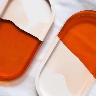 Jesmonite Resin Tray - Terracotta