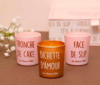 Coffret 6 bougies "mots doux" 4