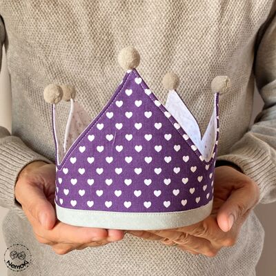 Hearts Crown - Purple