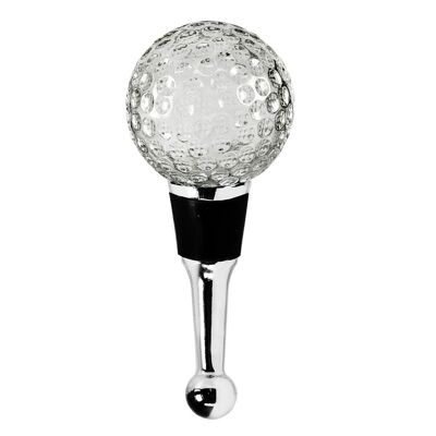 Bouchon de bouteille Golf pour champagne, vin et vin mousseux, hauteur 10 cm, type verre de Murano, fait main