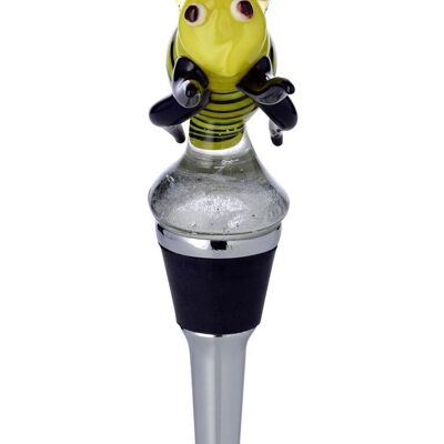 Bottle stopper bee H 13 cm
