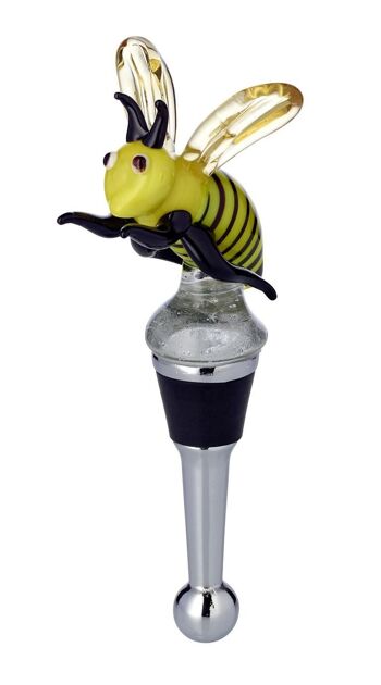 Bouchon de bouteille abeille H 13 cm 2
