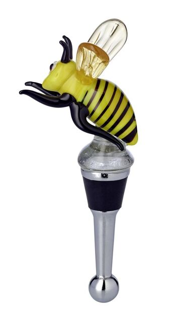 Bouchon de bouteille abeille H 13 cm 3