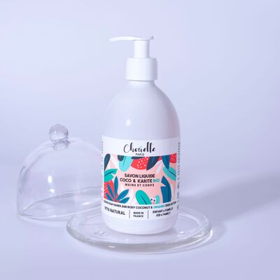 Jabón líquido de karité de coco orgánico - 500 ml