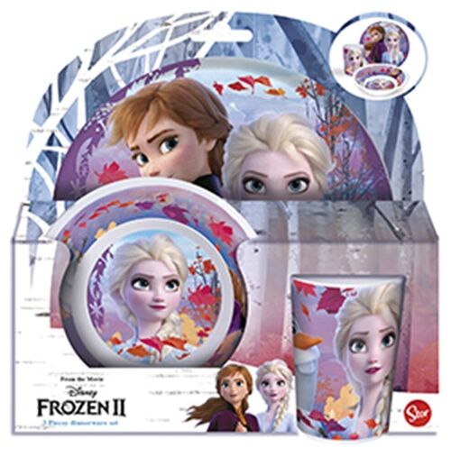Frozen 3 pcs Melamine set w/o rim