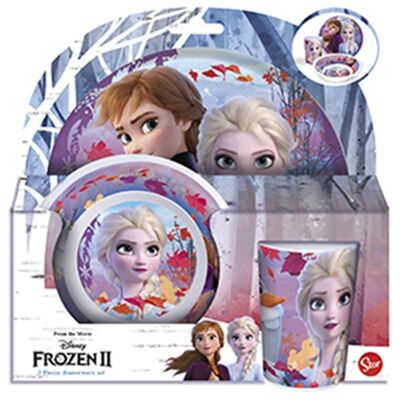 La Reine des neiges 3 pcs ensemble de mélamine sans rebord