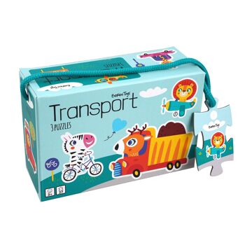 Little Bright Ones - 3 Puzzles - Transport