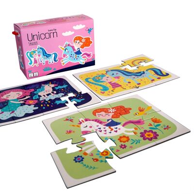 Little Bright Ones - 3 Puzzle - Unicorno