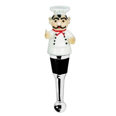 Bottle stopper Gourmet for champagne, wine and sparkling wine, height 12 cm, Murano glass type, handmade