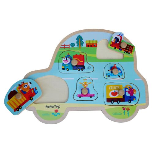 Little Bright Ones - Wooden Puzzle - Transport