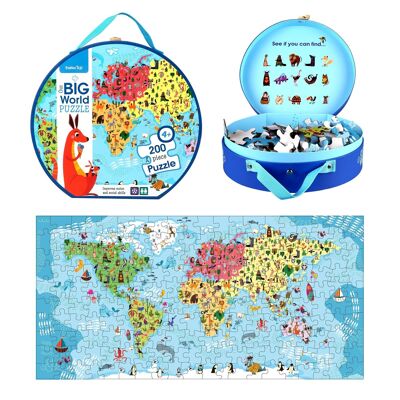 Our Big World Puzzle Suitcase - Verdens Puslespil