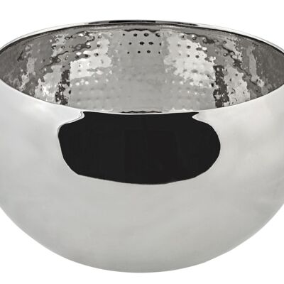 Bottle cooler / bowl Enea, double-walled, high-gloss polished stainless steel, hammered inside, ø 35 cm