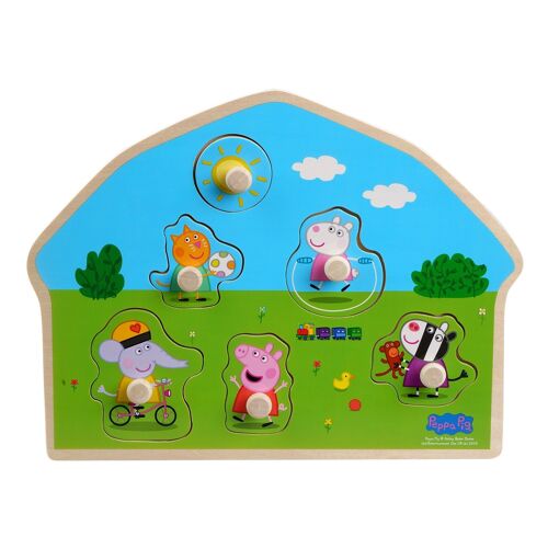 Peppa Pig Wooden Peg Puzzle - Play
