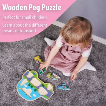 Peppa Pig - Puzzles en bois - Transport 2