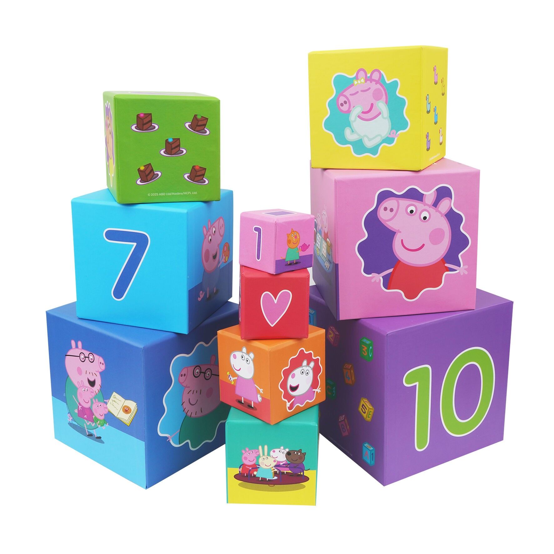 Cubetti impilabili Peppa Pig (10 cubetti)