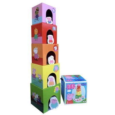 Cubes empilables Peppa Pig avec figurines