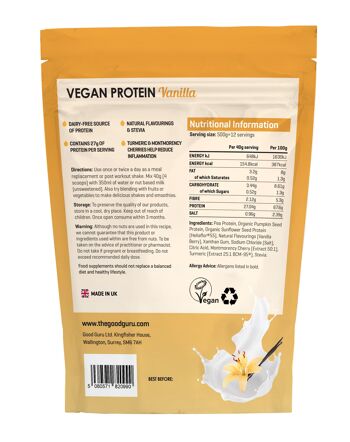 Protéine Vegan Vanille Sachet de 500 g 2