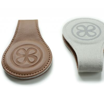 Magnetic Swaddle Clips | leather brown/grey
