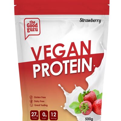 Vegane Protein-Erdbeere, 500 g Beutel