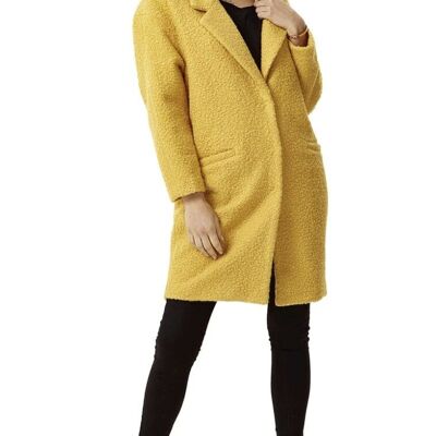 AW21/22-Liquorish Cocoon Coat in Mustard Yellow- Size 10