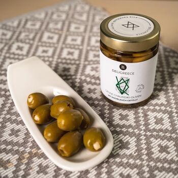 Olives vertes à l'ail en saumure 2