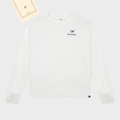 Sweatshirt mit irreduziblem Logo - Weiß