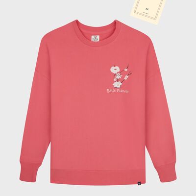 Schönes Pflanzen-Sweatshirt - Pink