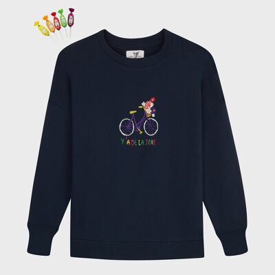 Felpa Y'a de la joie ciclismo - Navy