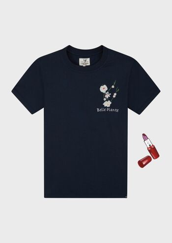 T-shirt Belle Plante - Marine 1