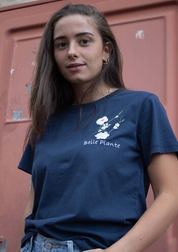T-shirt Belle Plante - Marine 2