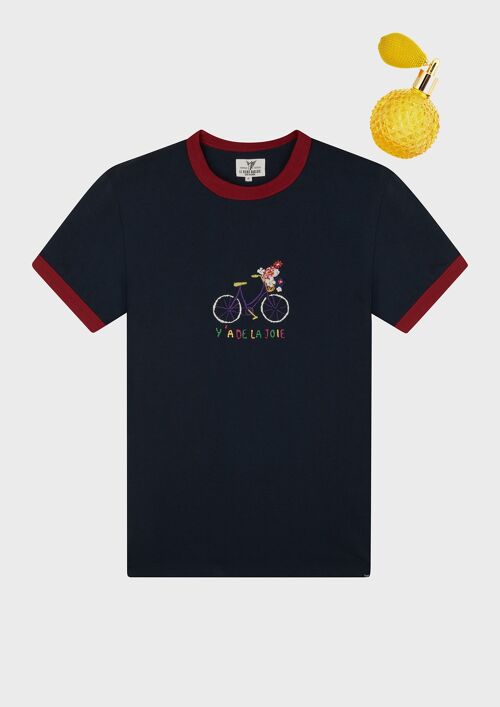 T-shirt Y'a de la joie vélo - Marine