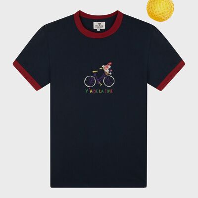 T-shirt Y'a de la joie vélo - Marine