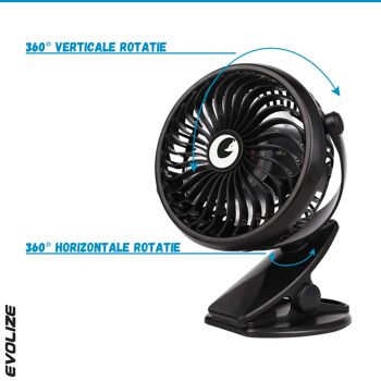 Ventilateur Clip - Zwart 3