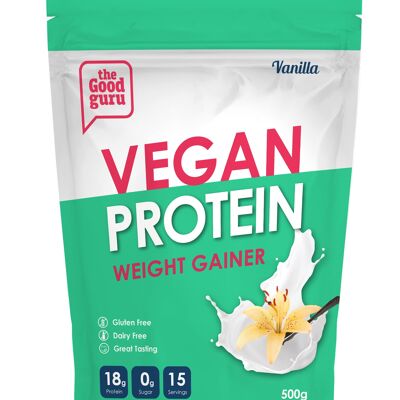 Busta da 500 g di proteine ​​vegane per l'aumento di peso alla vaniglia