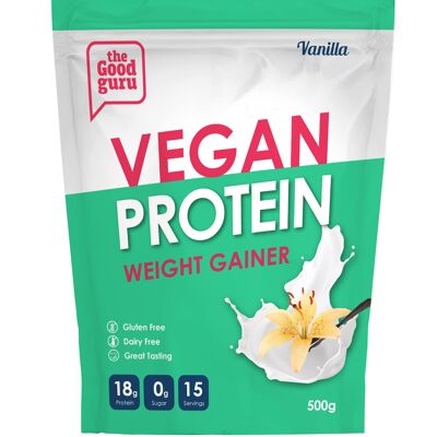 Veganer Protein Weight Gainer Vanille 500 g Beutel