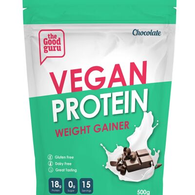 Busta da 500 g per aumento di peso di proteine ​​vegane al cioccolato