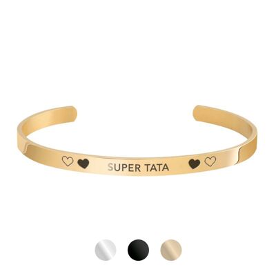 Bangle in Golden Stainless Steel "SUPER TATA"