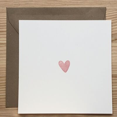 Card Heart Pink