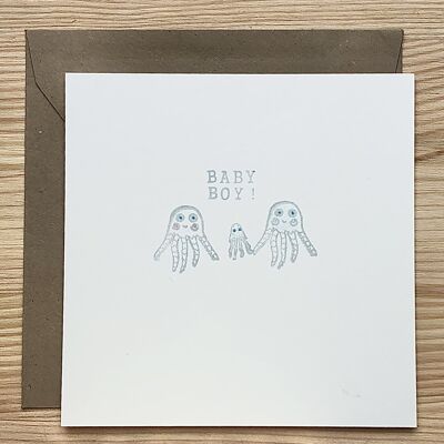Tarjeta Baby Boy Fam van Drie