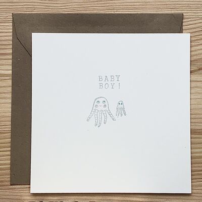 Karte Baby Boy Octopus