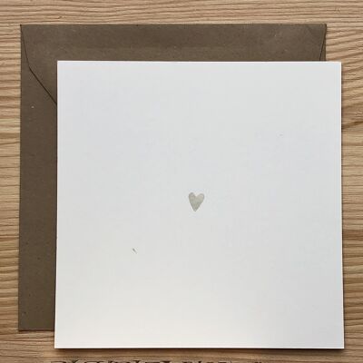 Card Heart Gray