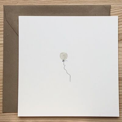 Card Gray Balloon