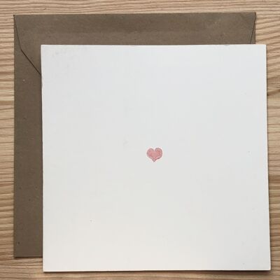 Card Heart Pink Classic