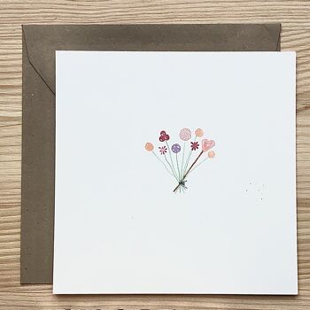 Carte Bouquet avec Coeur 1