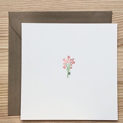 Card Bouquet Hearts