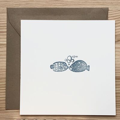 Karte küssender Fisch