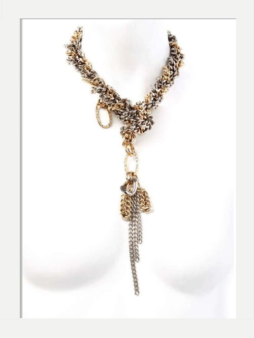 Statement Chunky Chain Necklace - SNAKE