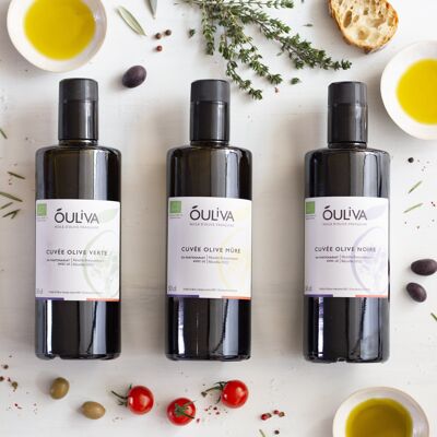 French olive oil - Pack 24 Cuvées BIO Óuliva 2023